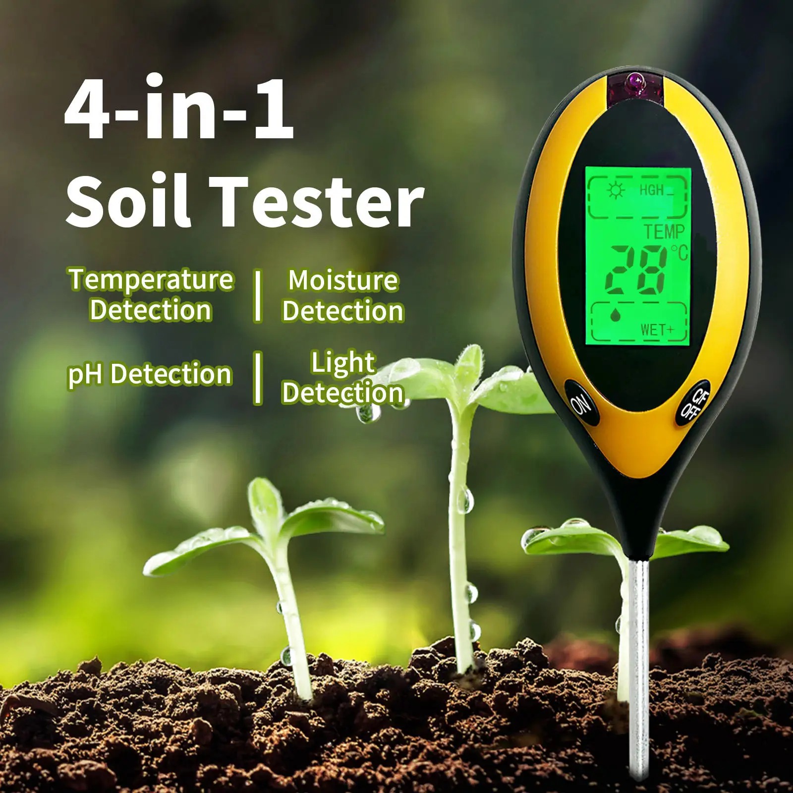 Ph Meter - جهاز محمول لقياس درجة حموضة التربة