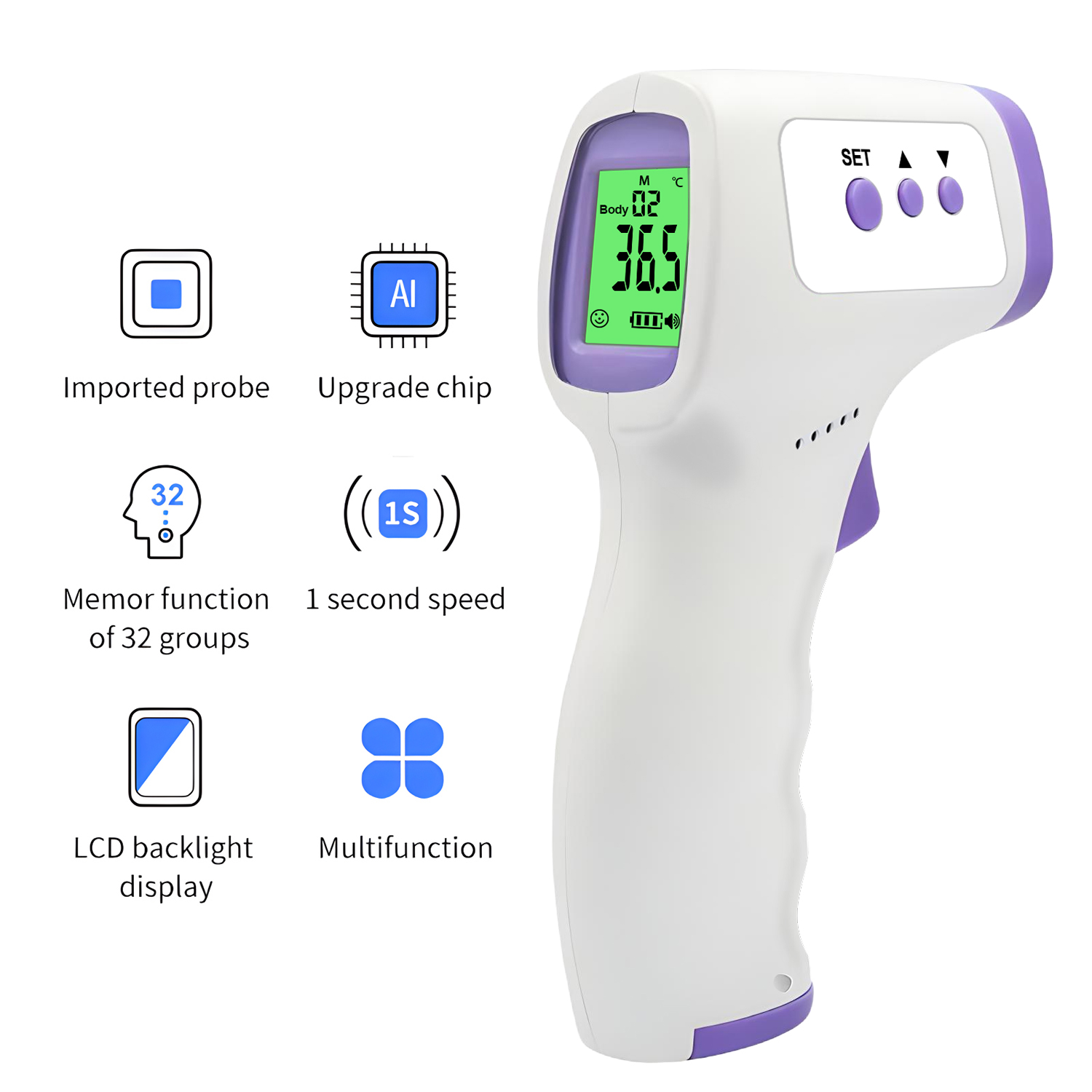 مقياس حرارة إلكتروني للجبهة لل - مراجعة Pulse Oximeter وسعره
