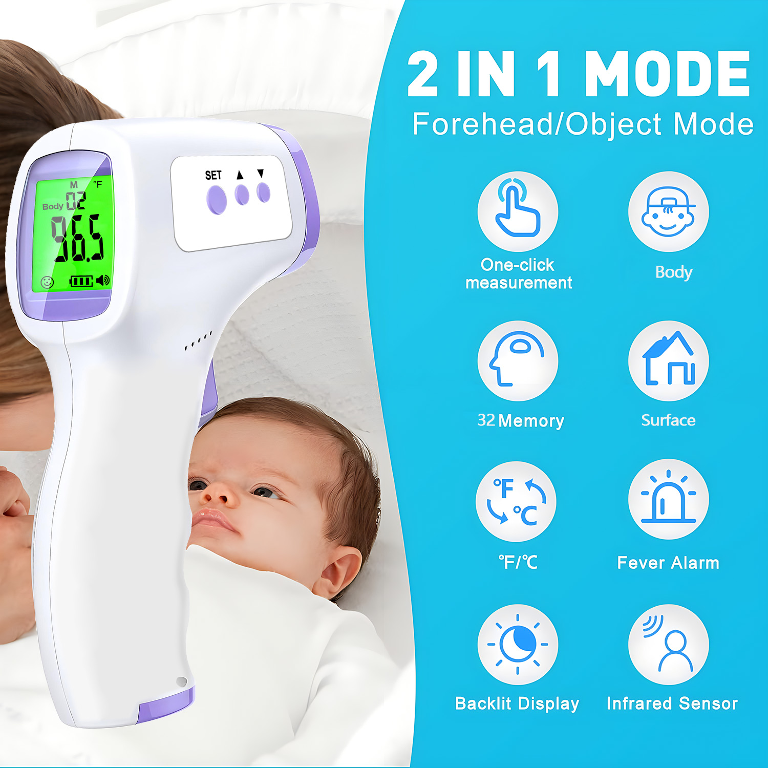 جهاز قياس حرارة الجبين بالأشعة - مراجعة Pulse Oximeter وسعره