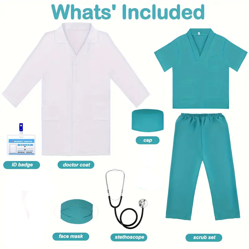 7 قطعة أزياء تنكرية للأطفال وا - مراجعة Medical Lab Units وسعره