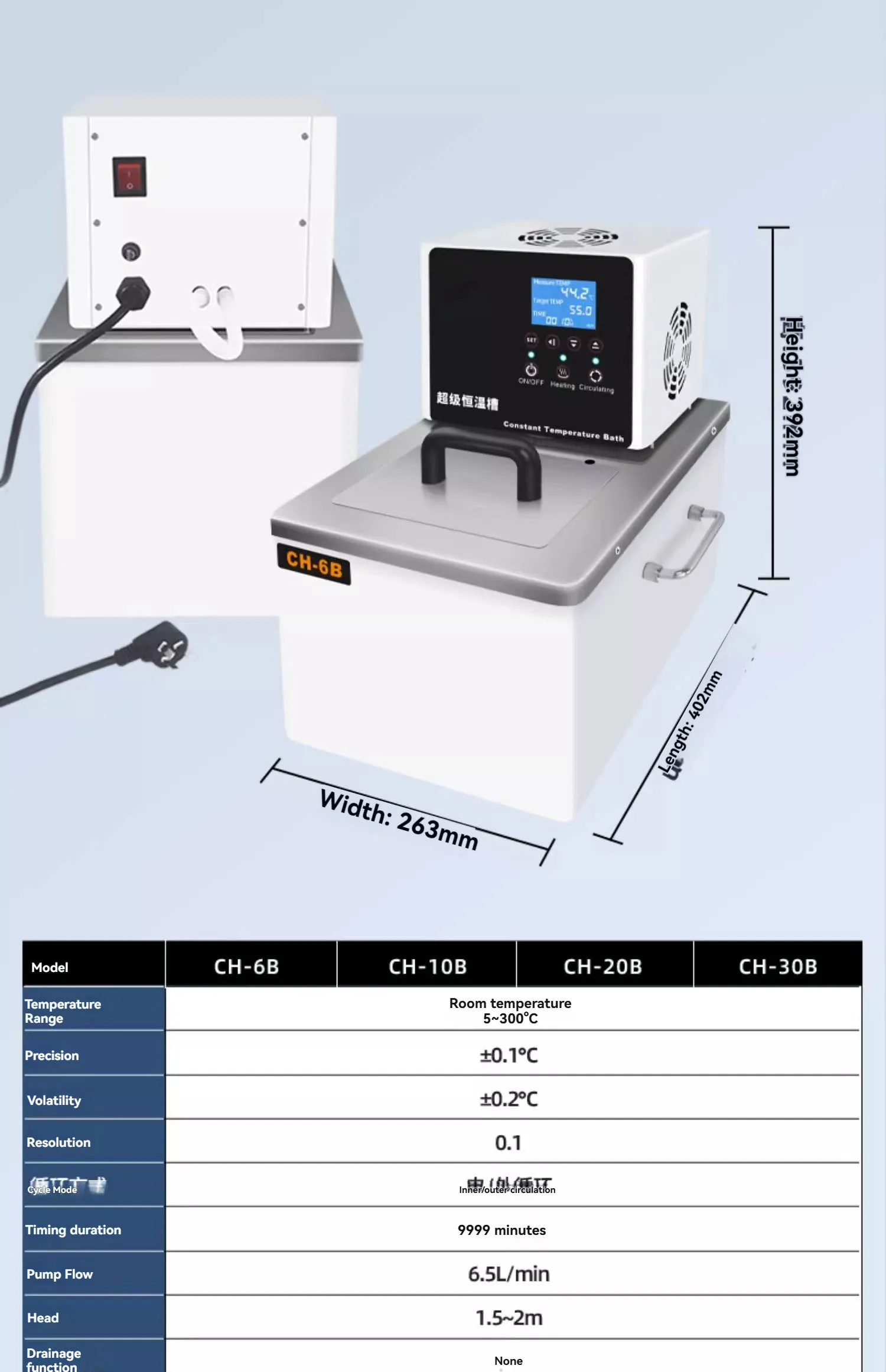 CH-6B حمام مائي ثرموستاتي سعة  - مراجعة Water Bath Laboratory وسعره